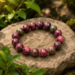 Natural Watermelon Quartz Bracelet - 14mm