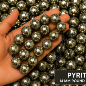 Natural Pyrite Loose Beads - 14mm