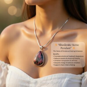 Natural Rhodonite Pendant