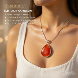 Natural Red Hakik Pendant