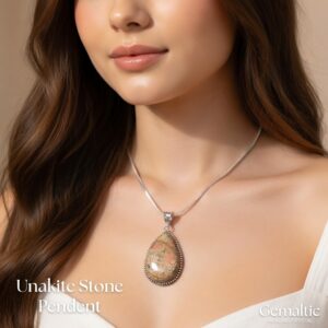 Natural Unakite Pendant