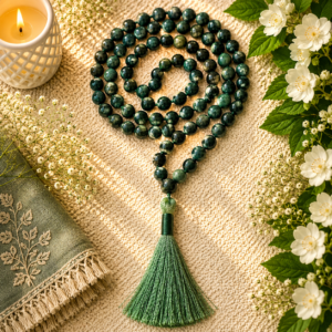 Natural Bloodstone Mala 108+1 Beads Meditation Prayer Beads