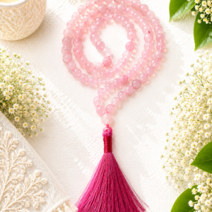 Natural Rose Quartz 108+1 Beads Meditation Prayer Beads