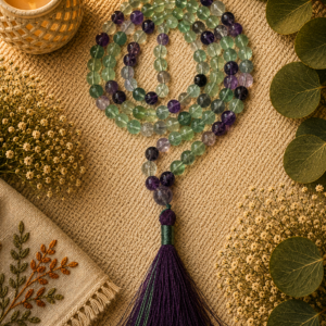 Natural Fluorite 108+1 Beads Meditation Prayer Beads Mala