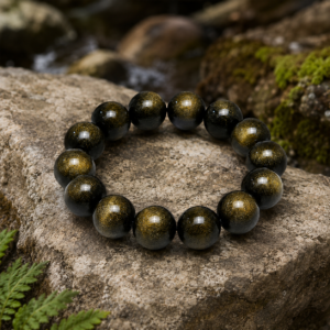 Natural Golden Obsidian Bracelet - 14mm