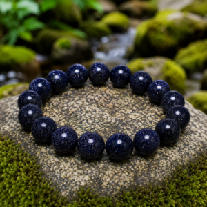Natural Blue Sandstone Bracelet - 14mm