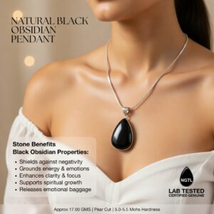 Natural Obsidian Pendant