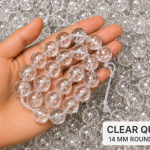 Natural Clear Quartz Loose Beads - 14mm