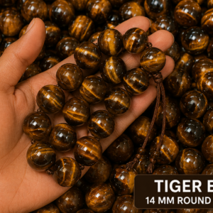 Natural Tiger Eye Loose Beads - 14mm
