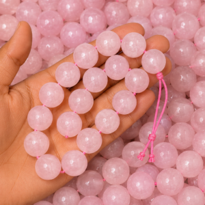 Natural Rose Quartz Loose Beads - 14mm
