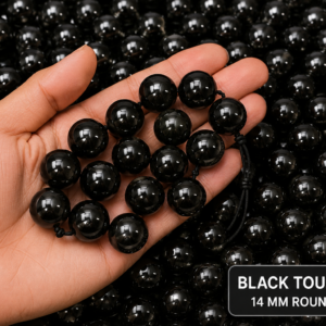 Natural Tourmaline Loose Beads - 14mm