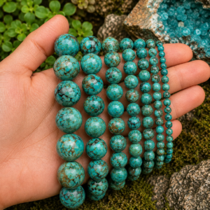 Natural African Turquoise Loose Beads Genuine Gemstone Beads for Jewelry Making