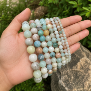 Natural Amazonite Loose Beads Genuine Gemstone Beads for Jewelry Making