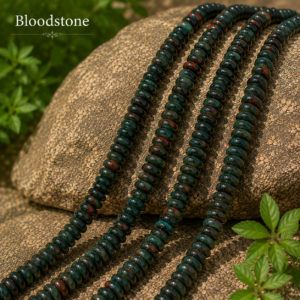 Natural Bloodstone Chips Beads Bracelet