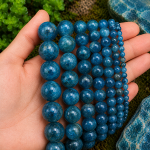 Natural Apatite Loose Beads – Genuine Blue Gemstone Beads | DIYSM