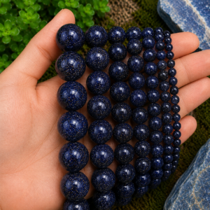 Natural Blue Sandstone Loose Beads for Jewelry Making | DIYSM