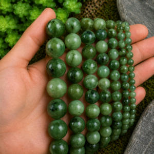 Natural Nephrite Jade Loose Beads – Genuine Gemstone Beads for Jewelry Making | DIYSM