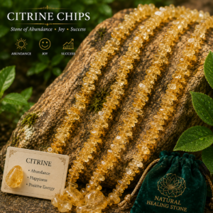 Natural Citrine Chips Beads Bracelet