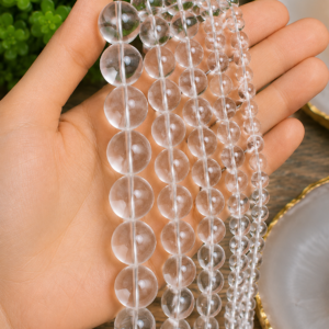 Natural Clear Quartz Loose Beads Genuine Crystal Gemstone Beads for Jewelry Making