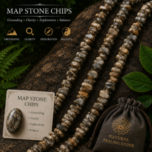 Natural Map Jasper Chips Beads Strand