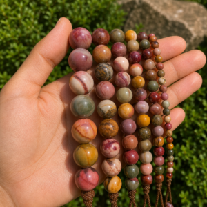 Natural Picasso Jasper Loose Beads – Genuine Gemstone Beads for Jewelry Making | DIYSM