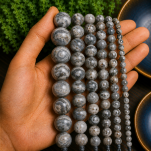 Natural Map Jasper Loose Beads – Genuine Gemstone Beads for Jewelry Making | DIYSM