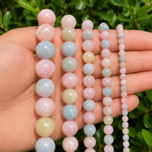 Natural Morganite Loose Beads – Genuine Pink Gemstone Beads for Jewelry Making | DIYSM