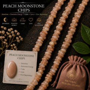 Natural Peach Moonstone Chips Beads Bracelet