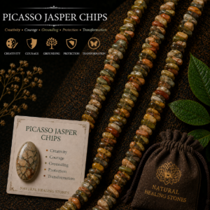 Natural Picasso Jasper Chips Beads Bracelet
