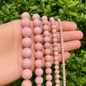 Natural Pink Opal Loose Beads – Genuine Gemstone Beads for Jewelry Making | DIYSM