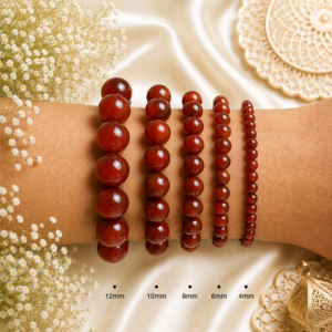 Natural Red Hakik Bracelet | Strength & Courage Crystal Bracelet