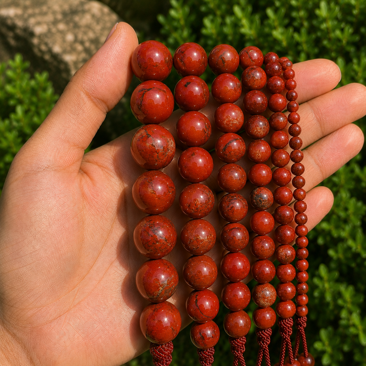 Natural Red Jasper Loose Beads – Genuine Gemstone Beads for Jewelry Making | DIYSM