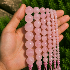 Natural Rose Quartz Loose Beads – Genuine Gemstone Beads for Jewelry Making | DIYSM