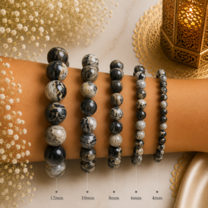 Natural Silver Leaf Jasper Bracelet | Growth Crystal Bracelet