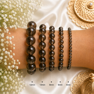 Natural Smoky Quartz Bracelet | Grounding & Protection Crystal Bracelet