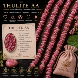 Natural Thulite Chips Beads Strand