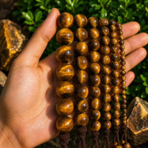 Natural Tiger Eye Loose Beads – Genuine Gemstone Beads for Jewelry Making | DIYSM