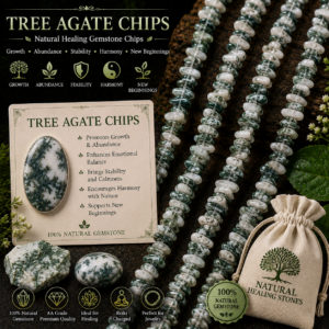 Natural Tree Agate Chips Beads Bracelet