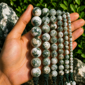 Natural Tree Agate Loose Beads – Genuine Gemstone Beads for Jewelry Making | DIYSM