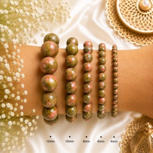 Natural Unakite Bracelet | Emotional Balance Crystal Bracelet