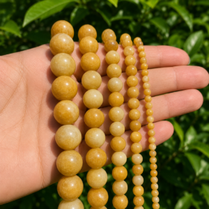 Natural Yellow Aventurine Loose Beads for Jewelry Making | DIYSM
