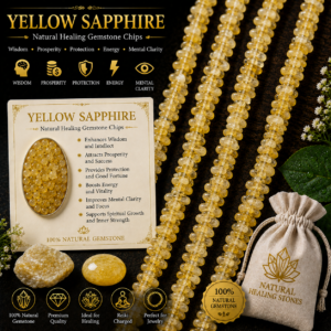 Natural Yellow Jade Chips Beads Bracelet