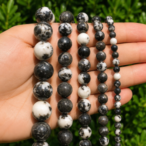 Natural Zebra Jasper Loose Beads – Genuine Gemstone Beads for Jewelry Making | DIYSM
