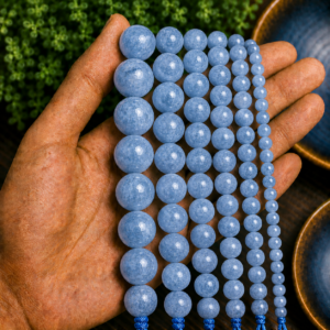 Natural Blue Calcite Loose Beads – Genuine Gemstone Beads for Jewelry Making | DIYSM