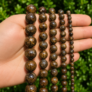 Natural Bronzite Loose Beads – Genuine Gemstone Beads for Jewelry Making | DIYSM