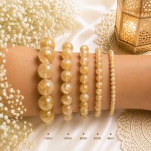 Natural Golden Rutile Bracelet | Abundance Crystal Bracelet