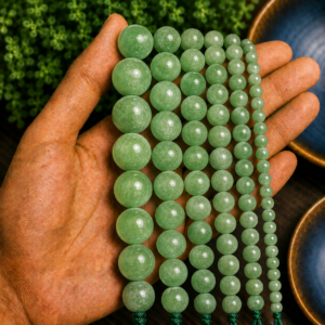 Natural Green Calcite Loose Beads – Genuine Gemstone Beads for Jewelry Making | DIYSM