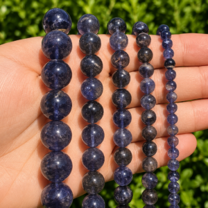 Natural Iolite Loose Beads – Genuine Gemstone Beads for Jewelry Making | DIYSM