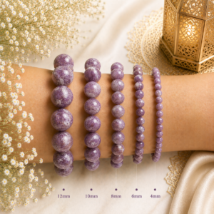 Natural Lepidolite Bracelet | Anxiety Relief Crystal Bracelet