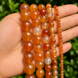 Natural Carnelian Loose Beads – Genuine Gemstone Beads for Jewelry Making | DIYSM